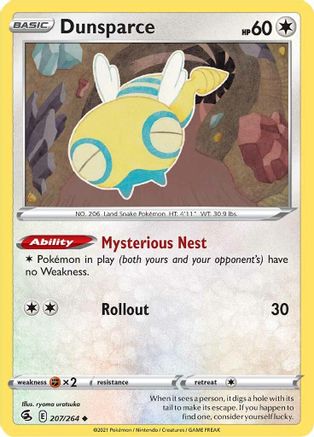 Dunsparce (207)/264 Uncommon Reverse Holofoil