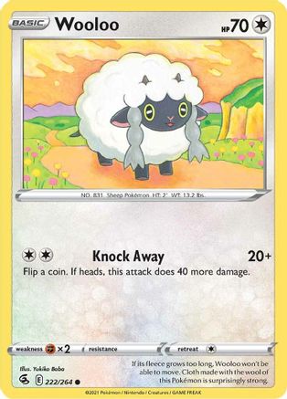 Wooloo (222) (222)/264 Common Reverse Holofoil