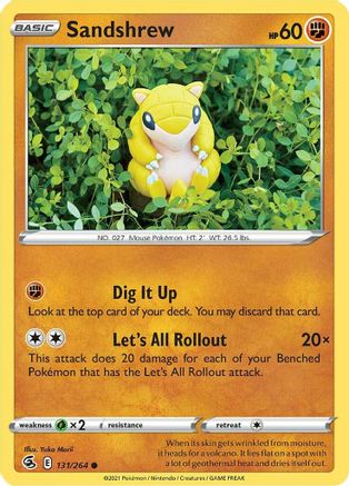 Sandshrew (131)/264 Common Reverse Holofoil