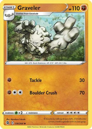 Graveler (136)/264 Uncommon Reverse Holofoil
