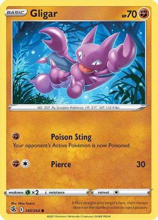 Gligar (140)/264 Common Reverse Holofoil
