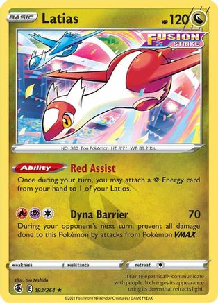 Latias (193)/264 Rare Reverse Holofoil