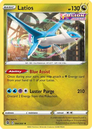 Latios (194)/264 Rare Reverse Holofoil