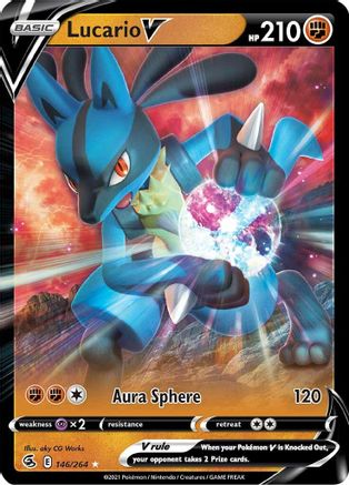 Lucario V (146)/264 Ultra Rare Holofoil