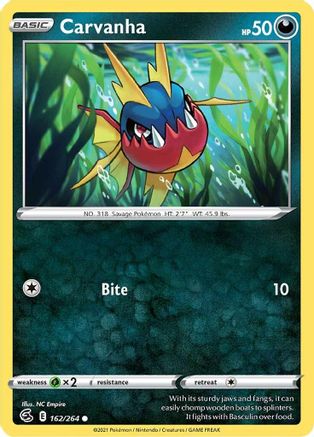 Carvanha (162)/264 Common Reverse Holofoil