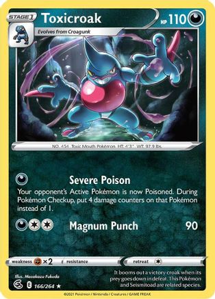 Toxicroak (166)/264 Rare Reverse Holofoil