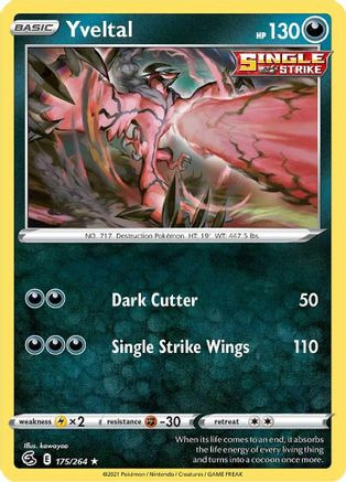 Yveltal (175)/264 Rare Reverse Holofoil