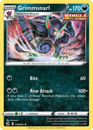 Grimmsnarl (178)/264 Holo Rare Holofoil