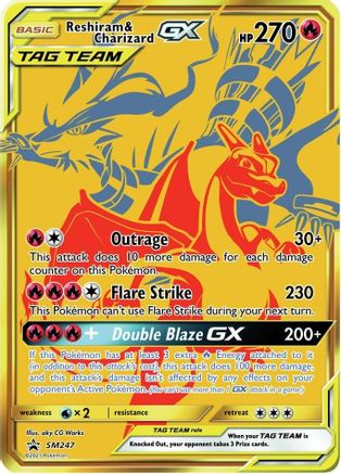 Reshiram & Charizard GX - SM247 (SM247)/248 Promo Holofoil (Cabinet-NM)