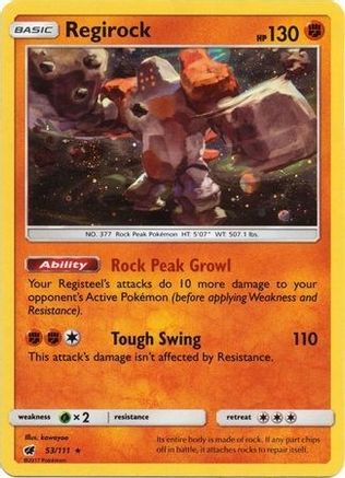 Regirock - 53/111 (Cosmos Holo) (53) Promo Holofoil