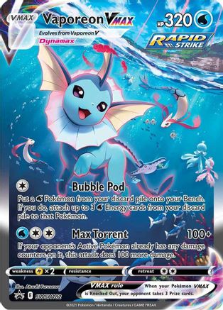 Vaporeon VMAX - SWSH182 (SWSH182)/307 Promo Holofoil