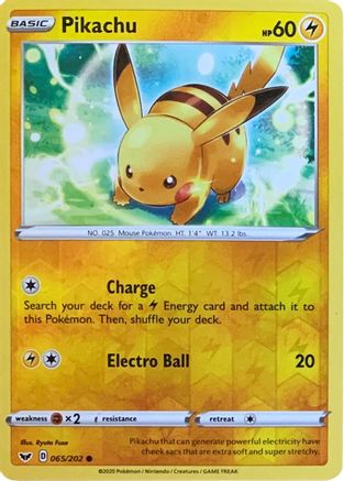 Pikachu - 065/202 (Reverse Cosmos Holo) (65) Promo Reverse Holofoil