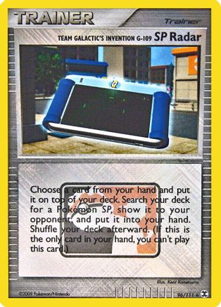 Team Galactic's Invention G-109 SP Radar - 96/111 (League Promo) (96) Promo Reverse Holofoil