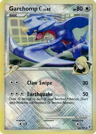 Garchomp C - 60/147 (League Promo) [Staff] (60) Promo Reverse Holofoil