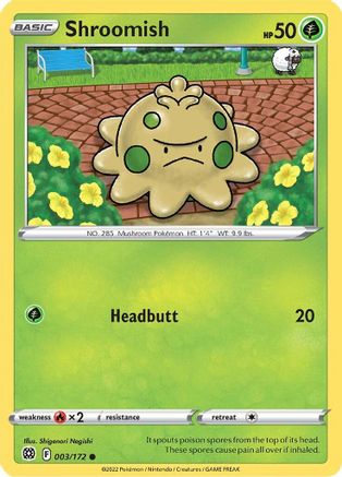 Shroomish (3)/172 Common Reverse Holofoil