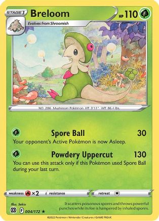 Breloom (4)/172 Rare Reverse Holofoil