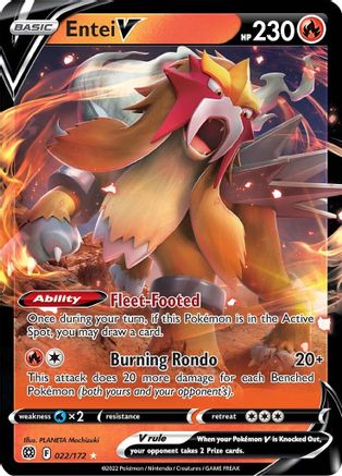 Entei V (22)/172 Ultra Rare Holofoil