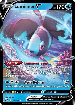 Lumineon V (40)/172 Ultra Rare Holofoil