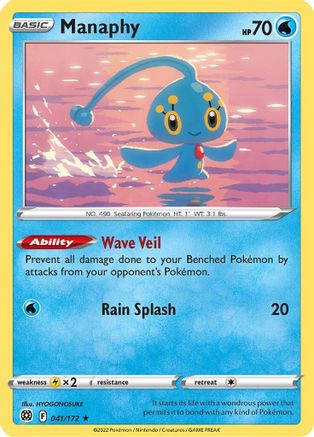 Manaphy (41)/172 Rare Reverse Holofoil