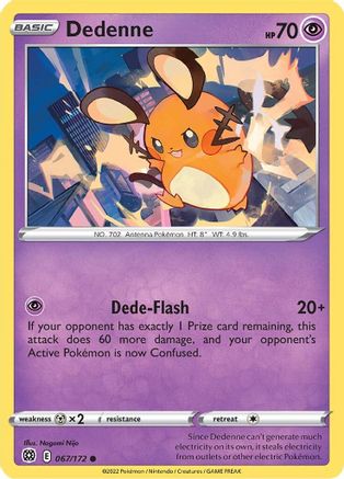 Dedenne (67)/172 Common Reverse Holofoil