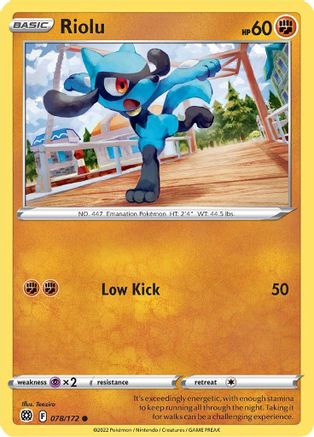 Riolu (78)/172 Common Reverse Holofoil