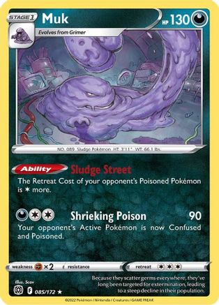 Muk (85)/172 Rare Reverse Holofoil