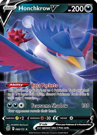 Honchkrow V (88)/172 Ultra Rare Holofoil