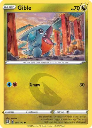 Gible (107)/172 Common Reverse Holofoil