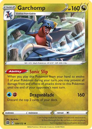 Garchomp (109)/172 Holo Rare Reverse Holofoil