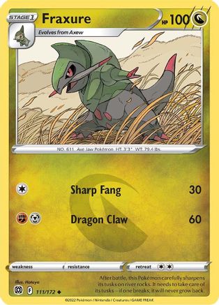Fraxure (111)/172 Uncommon Reverse Holofoil