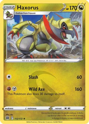 Haxorus (112)/172 Rare Reverse Holofoil