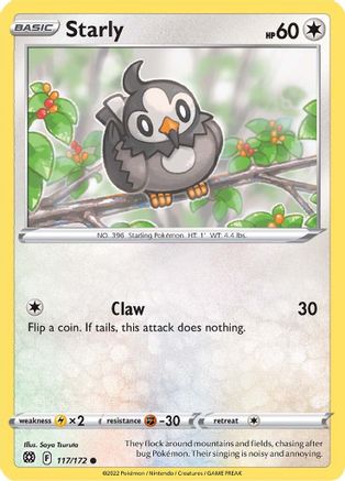 Starly (117)/172 Common Reverse Holofoil