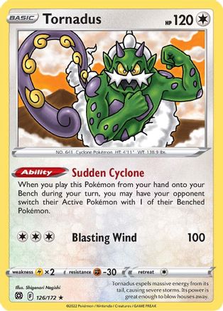 Tornadus (126)/172 Rare Reverse Holofoil