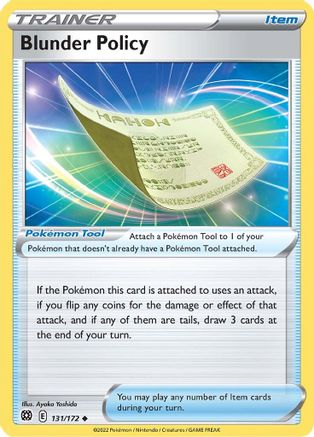 Blunder Policy (131)/172 Uncommon Reverse Holofoil