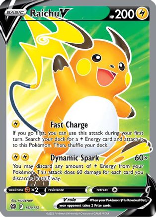 Raichu V (Full Art) (158)/172 Ultra Rare Holofoil