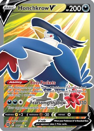 Honchkrow V (Full Art) (161)/172 Ultra Rare Holofoil