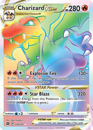 Charizard VSTAR (Secret) (174)/172 Secret Rare Holofoil