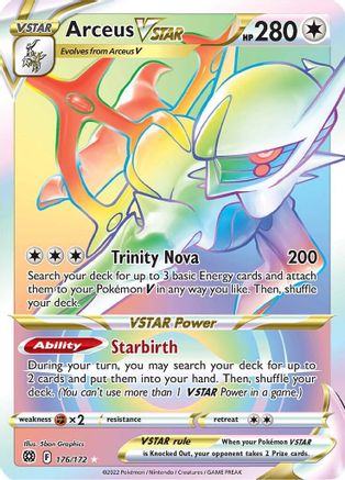 Arceus VSTAR (Secret) (176) (176)/172 Secret Rare Holofoil