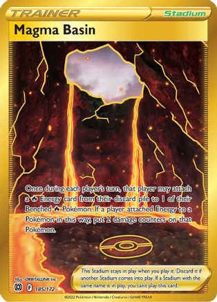 Magma Basin (Secret) (185)/172 Secret Rare Holofoil
