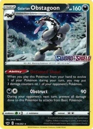 Galarian Obstagoon - 119/202 (Cosmos Holo) (119) Promo Holofoil