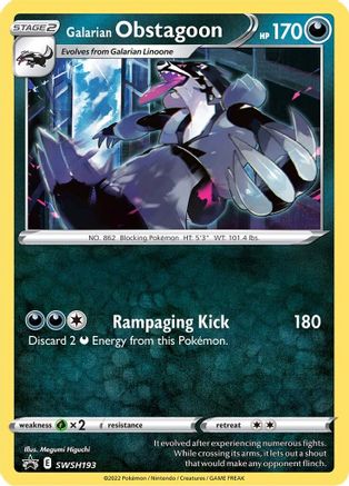 Galarian Obstagoon - SWSH193 (SWSH193)/307 Promo