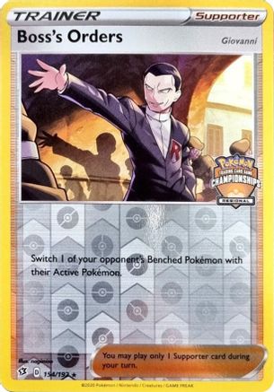 Boss's Orders - 154/192 (Regional Championships) (154) Promo Reverse Holofoil