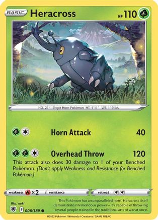 Heracross (8)/189 Common Reverse Holofoil