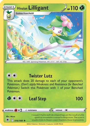 Hisuian Lilligant (16)/189 Holo Rare Reverse Holofoil