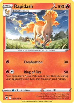 Rapidash (22)/189 Rare Reverse Holofoil