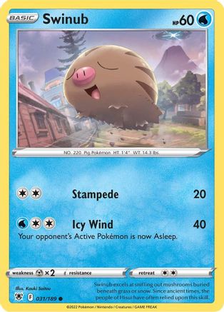Swinub (31)/189 Common Reverse Holofoil