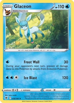 Glaceon (38)/189 Rare Reverse Holofoil