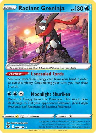 Radiant Greninja (46)/189 Radiant Rare Holofoil
