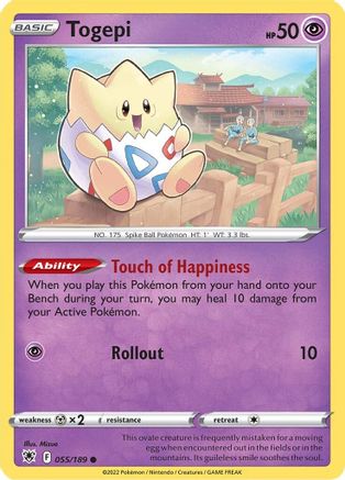 Togepi (55)/189 Common Reverse Holofoil