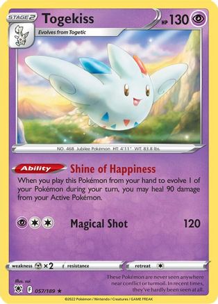 Togekiss (57)/189 Holo Rare Holofoil